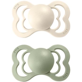 BIBS Supreme Natural Rubber Size 1: 0+ months suzetă Ivory / Sage 2 buc