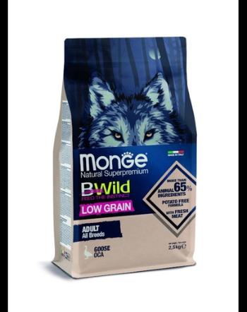 MONGE BWild Adult hrană uscată pentru câini, cu gâscă 2,5 kg