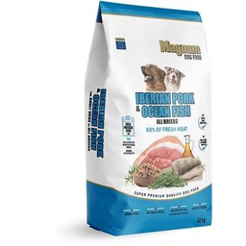 Magnum Iberian Pork & Ocean Fish all breed 12 kg (8595675204850) + ZDARMA Sušené mäso pre psov Magnum