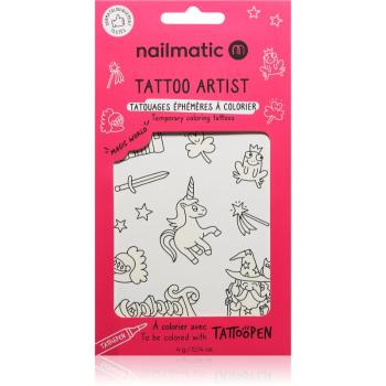 Nailmatic Tattoo Artist Temporary Coloring Tattoos tatuaj pentru copii 3 y+ Magic World 9x16,3 cm