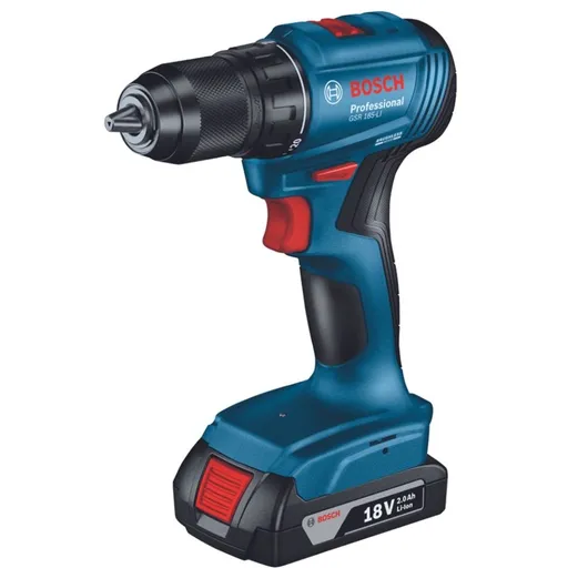 Masina de gaurit / insurubat, Bosch Professional GSR 185-LI 06019K3001, motor fara perii, cu 1 acumulator, 18 V, 2 Ah