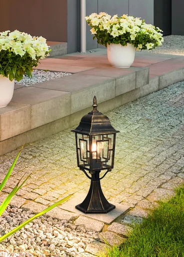 Lampadar de exterior Volturno, TRIO, 17x47.5 cm, 60W, 1x E27, aluminiu, ruginiu antic