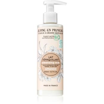 Jeanne en Provence BIO Almond lapte de curatare calitate BIO pentru femei 200 ml