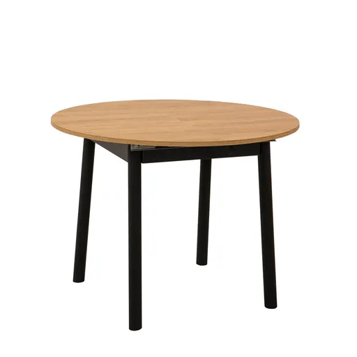 Masă de sufragerie Oliver Oak Black, negru