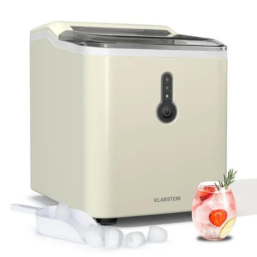 Klarstein ChillOut Ice Cube Maker, 12 kg/zi, 9 cuburi de gheață în 8 minute, 120 W, rezervor de apă