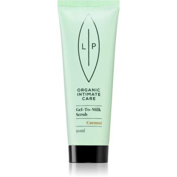 Lip Intimate Care Organic Intimate Care Gel To Milk Scrub crema delicata pentru exfoliere cu cocos 50 ml