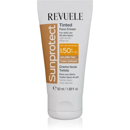 Revuele Sunprotect Tinted Face Cream crema protectoare cu efect de tonifiere SPF 50+ culoare Golden Tint 50 ml