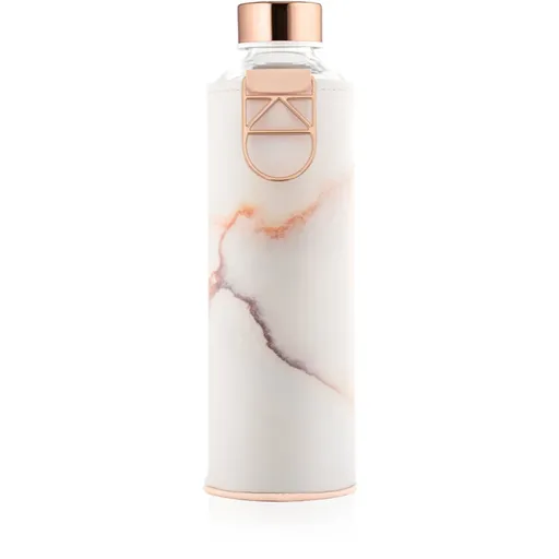 Equa Mismatch sticlă pentru apă + husă din piele artificială culoare Lava 750 ml