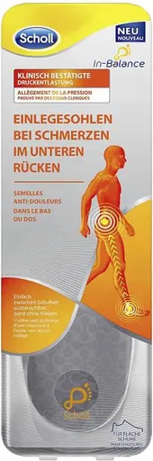 Scholl Branțuri ortopedice pentru pantofi In-Balance (Lower Back Insole) 1 pereche Large