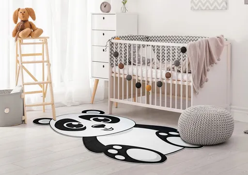 Covor, Kids-1, 100x160 cm, Alb/Negru