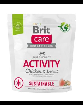 BRIT Care Dog Sustainable Activity Chicken &amp; Insect hrana caini adulti activi 1 kg pui si insecte