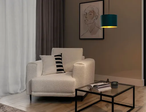 Lustra ELTAP, Vespillo, 25x110 cm, 1xE27, 15W, otel/PVC, verde/auriu