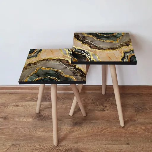 Set masute 2 piese, Hanah Home, 2Shp219, Multicolor