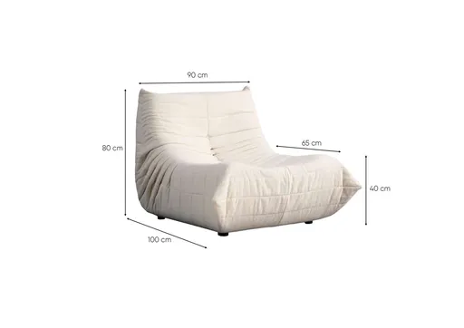Fotoliu, Atelier del Sofa, 560ARE5229, PAL, Alb