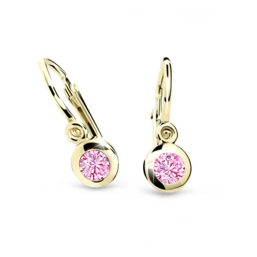 Cutie Jewellery Cercei din aur pentru copii C1537-10-X-1 roz