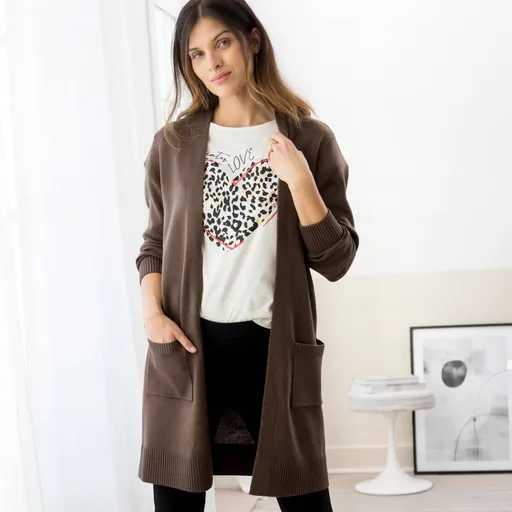 Pulover lung fără închidere