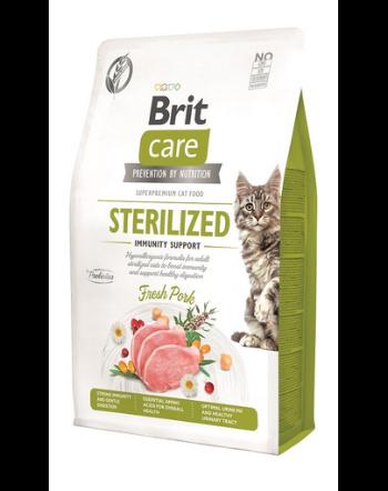 BRIT CARE Grain-Free Sterilized Immunity 2 kg hrana pentru pisici adulte sterilizate, cu formula hipoalergenica