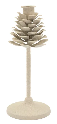 Suport lumanare Dune Pigna, Mauro Ferretti, 9.5x22.5 cm, fier, crem