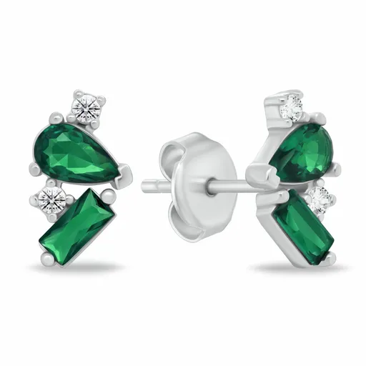 Brilio Silver Cercei eleganți din argint cu zircon cubic EA1170WG