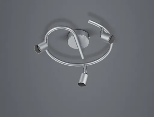 Plafoniera Paris, RL, 25x13.5 cm, 35W, 3x GU10, metal, argintiu