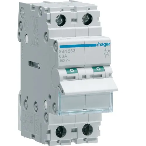 Separator compact 2P 63A 400VAC Hager SBN263