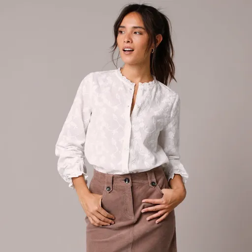 Bluza cu broderie florala