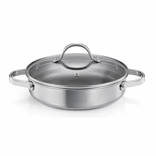 Tigaie adâncă cu capac Tescoma SteelCRAFT diametru 28 cm, 2 mânere, 28 cm