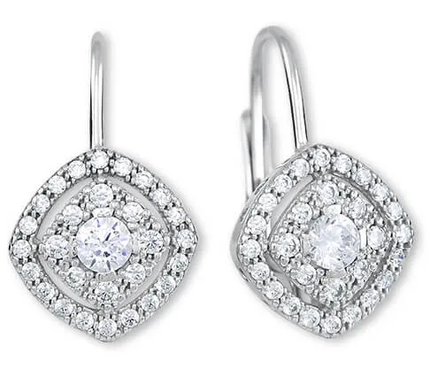 Soliter Cercei fini din argint cu cristale 436 001 00574 04