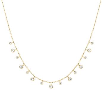Rosefield Colier de damă placat cu aur cu cristale Dangling JNDCG-J1017