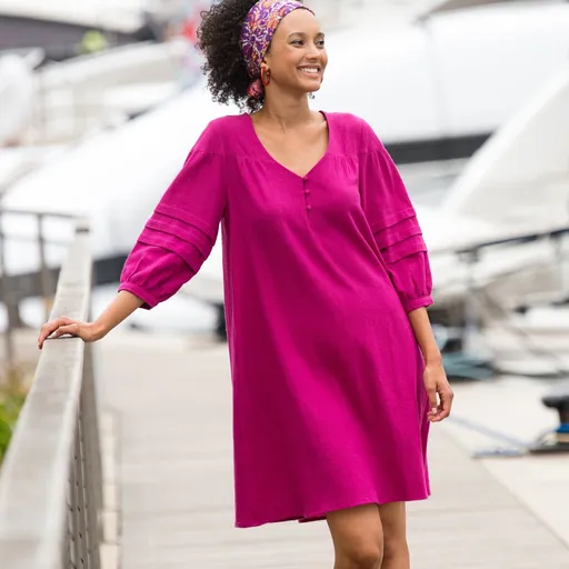 Rochie dreaptă de culoare solidă