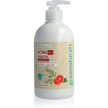 Greenatural Intimate Wash Gel Proactive pH 4,3 BIO gel pentru igiena intima cu efect calmant Grapefruit and Aloe Vera 500 ml