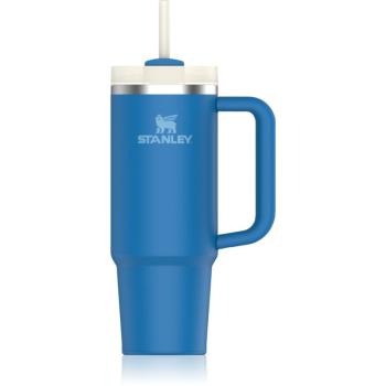 Stanley Quencher H2.O FlowState™ Tumbler pahar din oțel inoxidabil cu pai medium Azure 890 ml