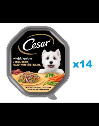 CESAR  Mancare umeda caini, de pui, legume si patrunjel in sos 14x150 g