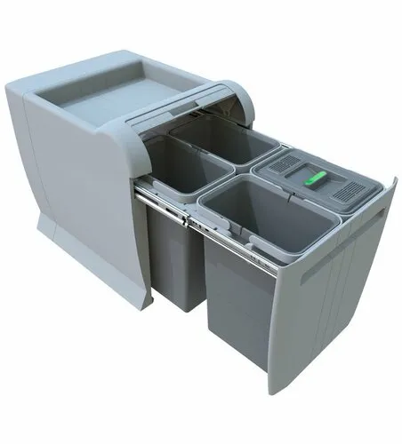 Coș de gunoi încorporat Elletipi CITY - extensibil, 8 + 8 + 8 + 8 l