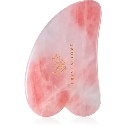 Crystallove Rose Quartz Gua Sha accesoriu de masaj 1 buc