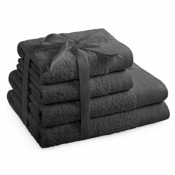 Restilo Set de prosoape Amari gri închis, 2 buc. 50 x 100 cm, 2 buc. 70 x 140 cm, gri închis