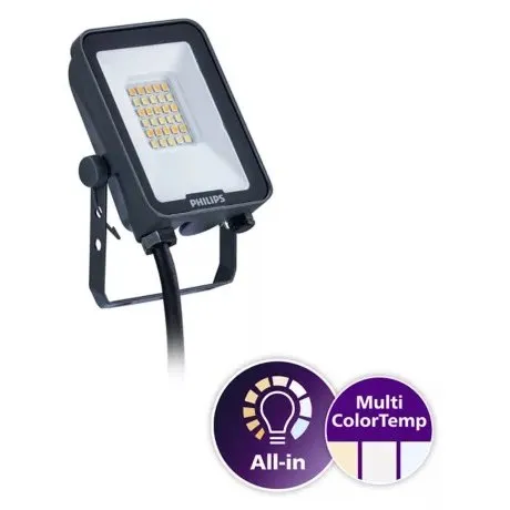 Proiector led BVP167 simetric 10W 1200lm IP65 Philips Ledinaire all-in, 3000K, 4000K, 6500K, CRI80 / 8720169736016