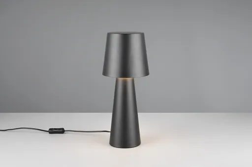 Lampa de masa Nubian, TRIO, 16x40 cm, 10W, 1x E27, metal, negru mat