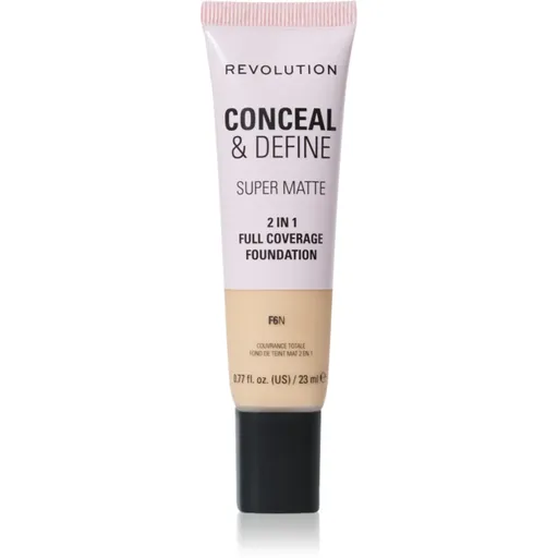 Makeup Revolution Conceal & Define machiaj cu efect matifiant culoare F6N 23 ml
