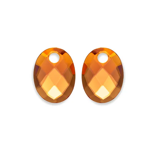 Sparkling Jewels Pandantive ovale pentru cercei din citrin EAGEM38-MO