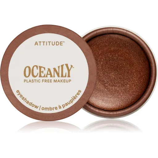Attitude Oceanly Plastic Free Makeup fard de pleoape cremos cu particule stralucitoare culoare Cinnamon Stick 5 ml
