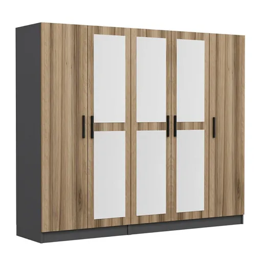 Dulap pentru haine, Hanah Home, Kale, 225x210x52 cm, Dore