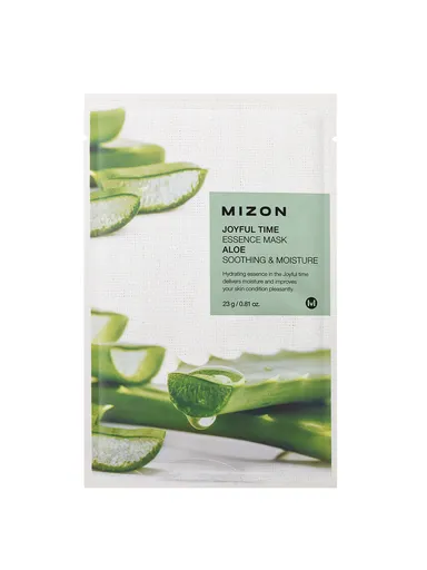 Mizon Mască 3D din pânză cu aloe vera pentru calmarea și hidratarea pieliiJoyful Time(Essence Mask Aloe ) 23 g