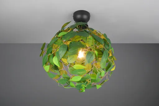 Plafoniera Leavy, RL, 38x58 cm, 28W, 1x E27, metal, verde