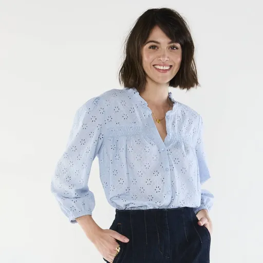 Bluză Madeira cu volan și mâneci 3/4