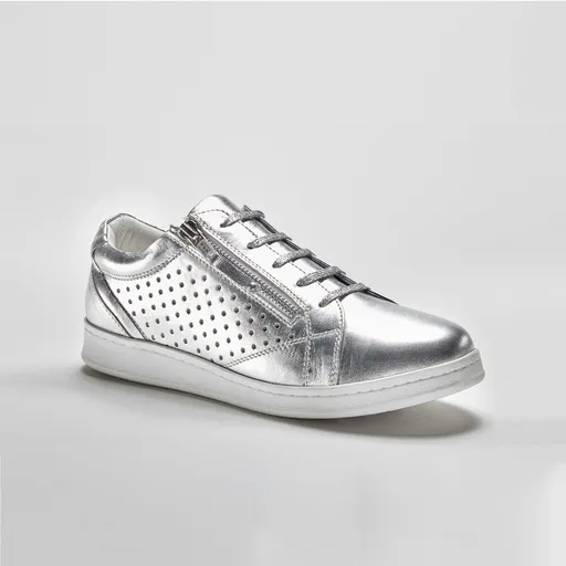 Adidași din piele cu fermoar