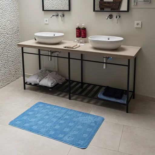 Covoraș de baie cu model în carouri