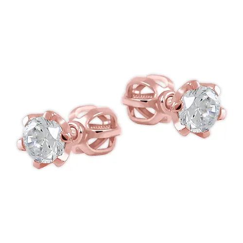 Soliter Cercei din aur roz cu cristale 236 001 00765 05