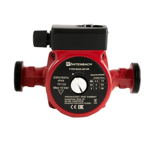 Pompa recirculare apa calda IBO Rohtenbach RH 25-40/180, debit 48 l/min, putere 72W