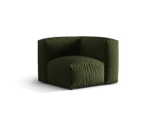 Modul pentru canapea, 1 loc, Martina-169, Micadoni Home, 100x100x75 cm, tesatura structurata catifelata, verde